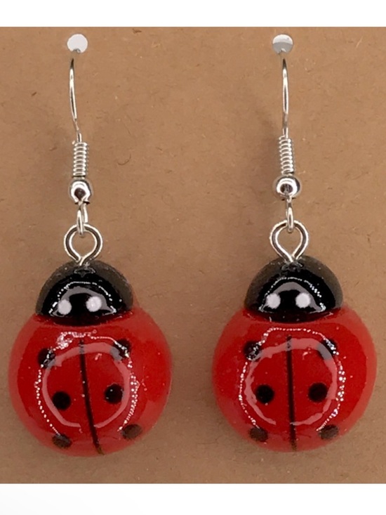 Fashion Bug Jewelry - Fashion Jewelry Red and Black Ladybug Earrings Fashion Jewelry